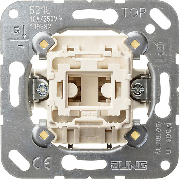JUNG Taster 10AX 250V 1-pol. Schließer 531 U